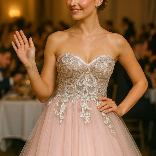 Straplez Model Nişan Kıyafeti